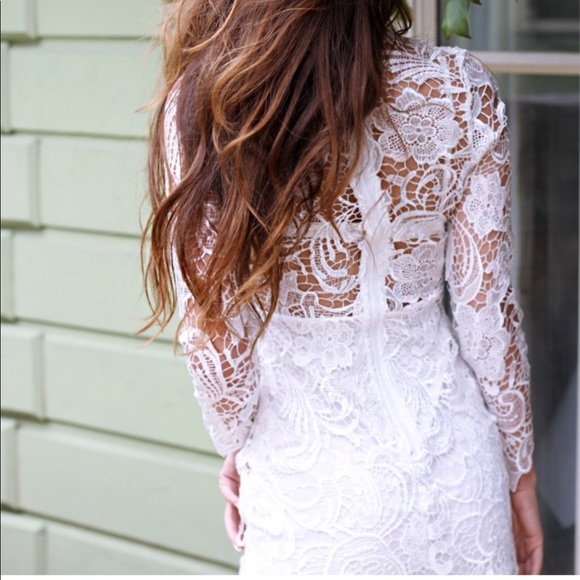 White lace mini dress | Bridal and Engagement Party | Bachelorette 😍 Nasty Gal - Picture 3 of 7